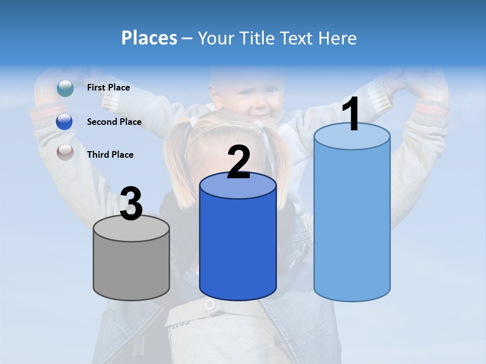 Caucasian Family Sun PowerPoint Template