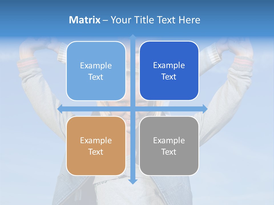 Caucasian Family Sun PowerPoint Template