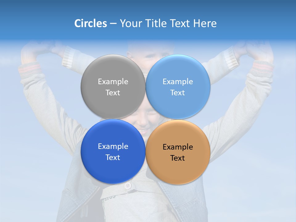 Caucasian Family Sun PowerPoint Template