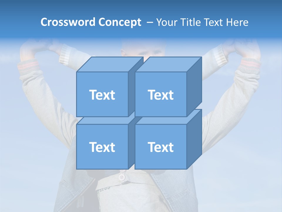 Caucasian Family Sun PowerPoint Template