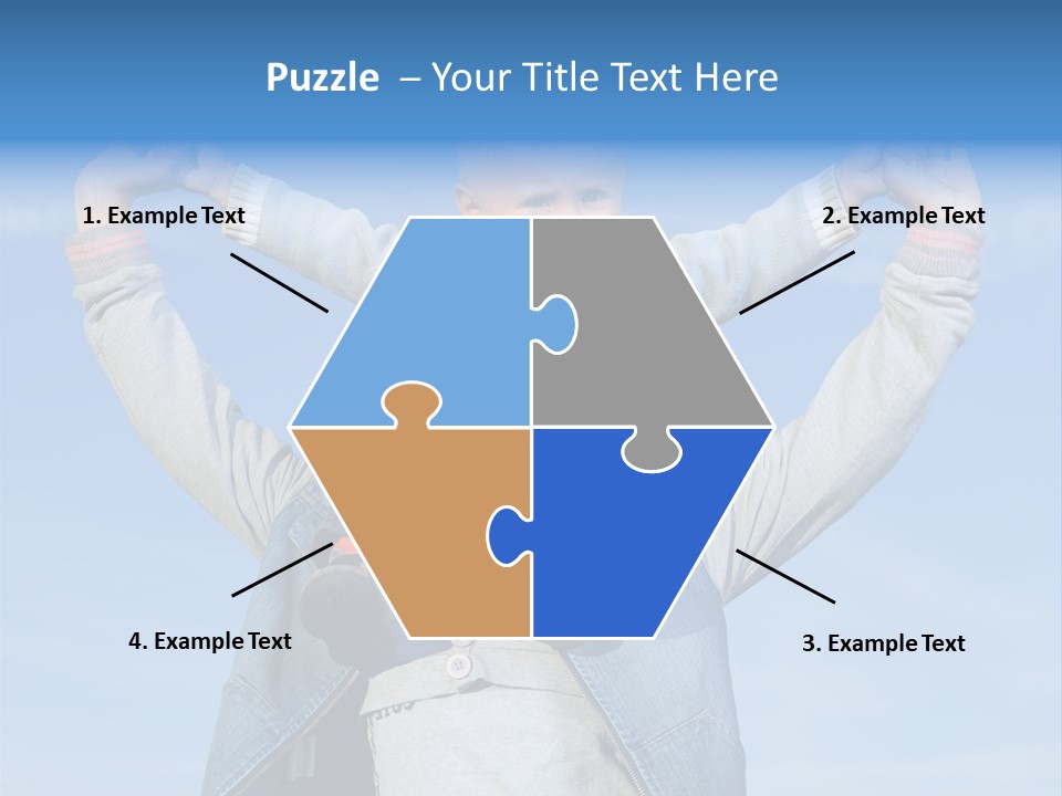 Caucasian Family Sun PowerPoint Template