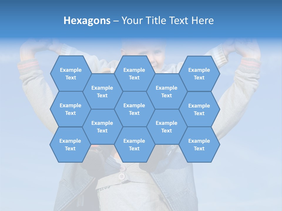 Caucasian Family Sun PowerPoint Template