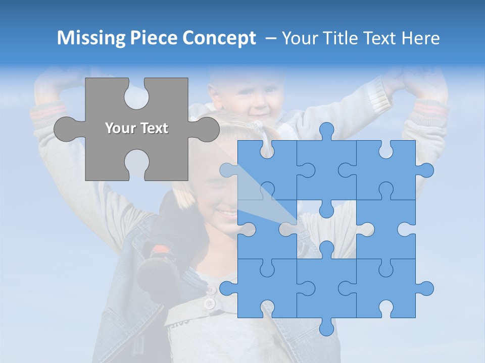 Caucasian Family Sun PowerPoint Template