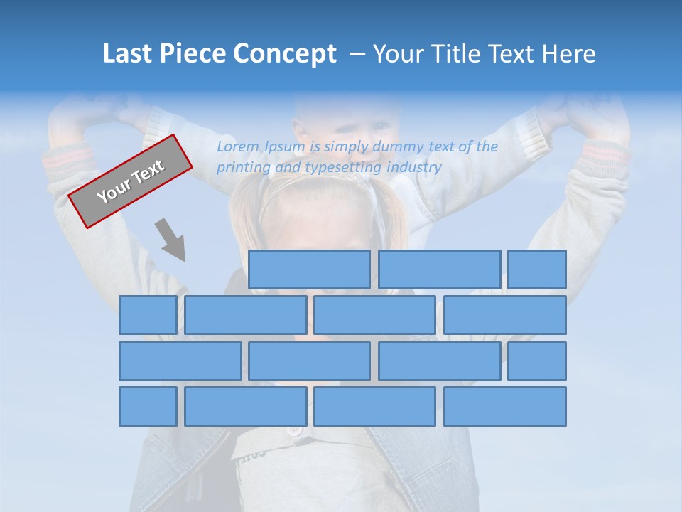 Caucasian Family Sun PowerPoint Template