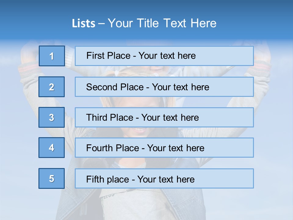 Caucasian Family Sun PowerPoint Template