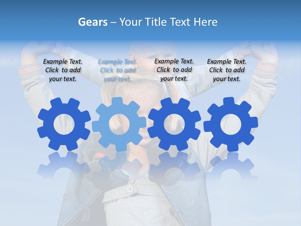 Caucasian Family Sun PowerPoint Template