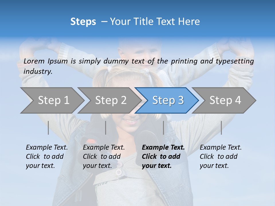 Caucasian Family Sun PowerPoint Template