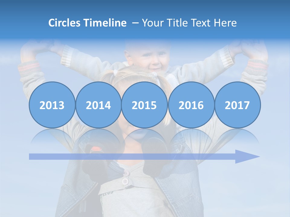Caucasian Family Sun PowerPoint Template