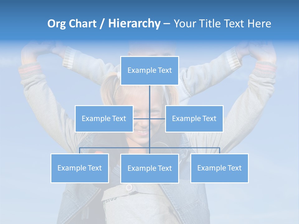 Caucasian Family Sun PowerPoint Template