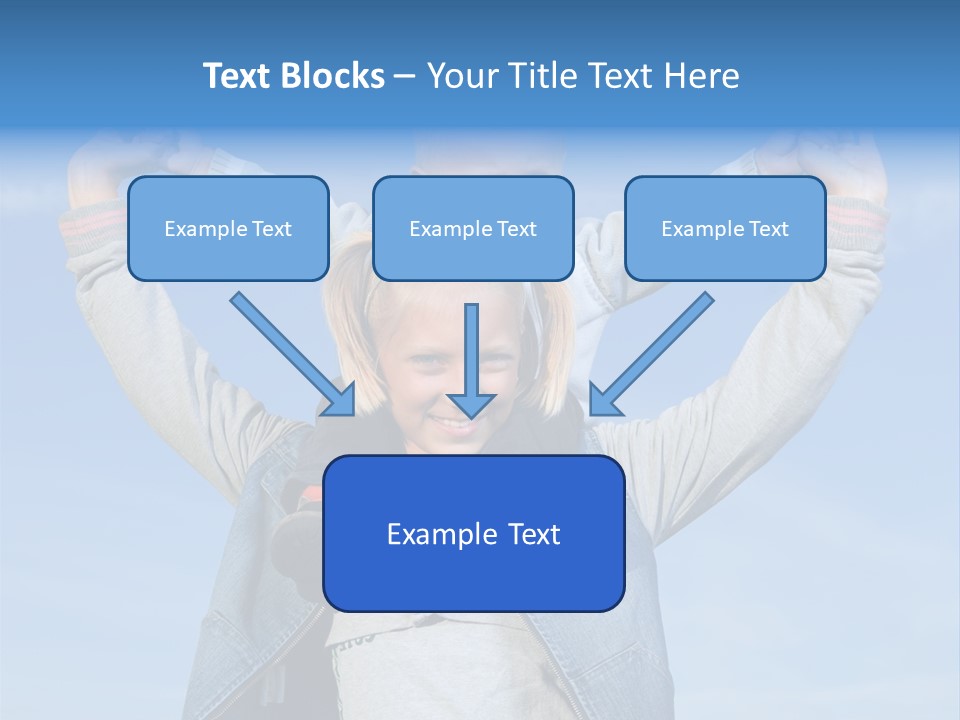 Caucasian Family Sun PowerPoint Template
