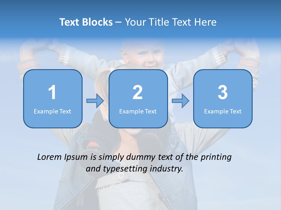 Caucasian Family Sun PowerPoint Template
