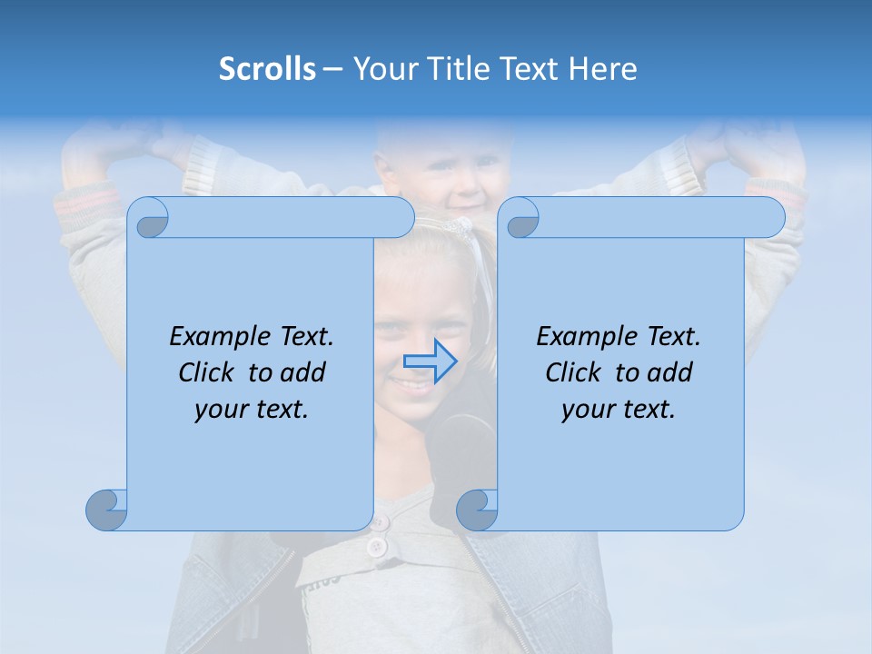 Caucasian Family Sun PowerPoint Template