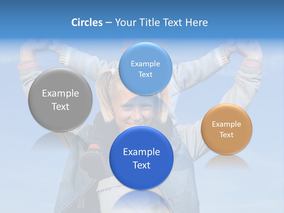 Caucasian Family Sun PowerPoint Template