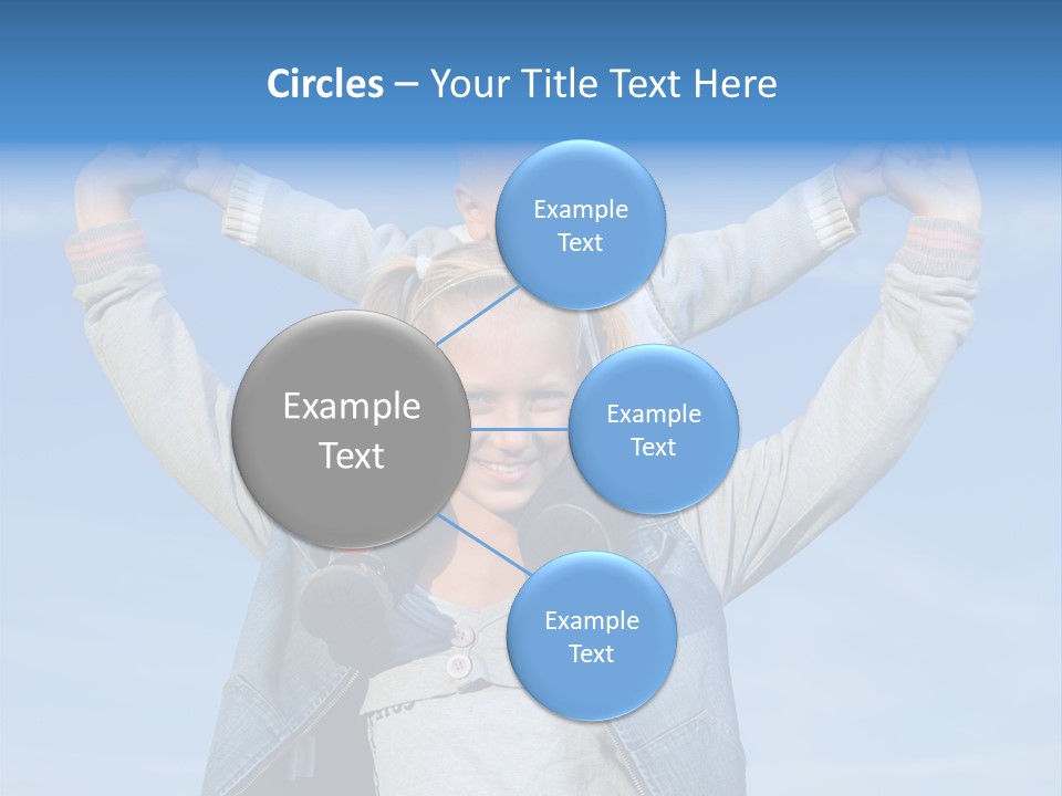 Caucasian Family Sun PowerPoint Template