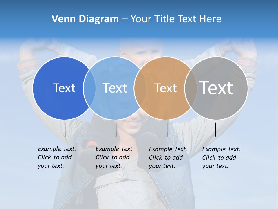 Caucasian Family Sun PowerPoint Template