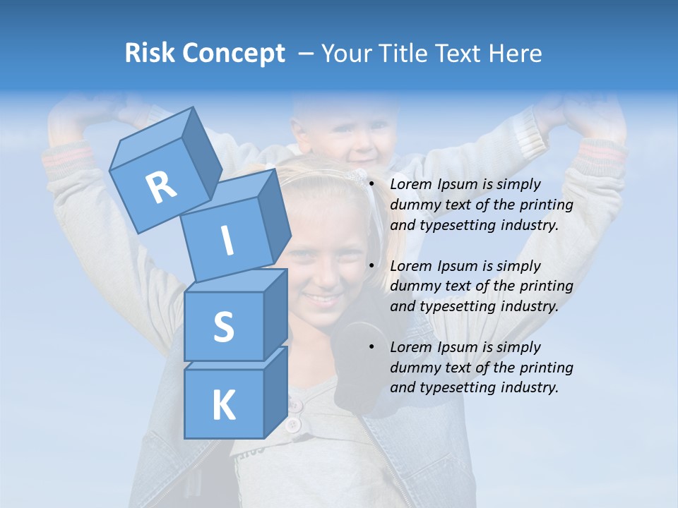 Caucasian Family Sun PowerPoint Template