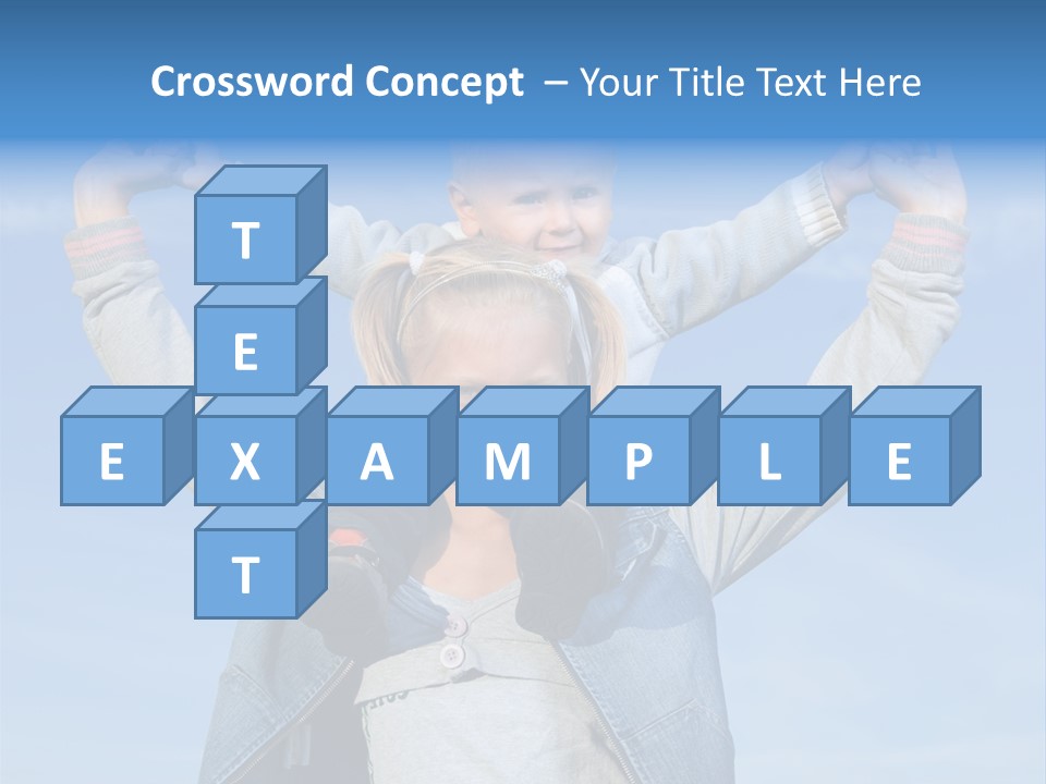 Caucasian Family Sun PowerPoint Template