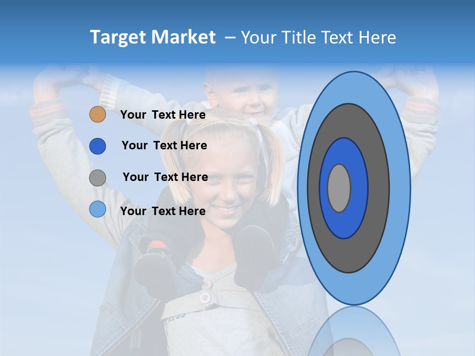 Caucasian Family Sun PowerPoint Template