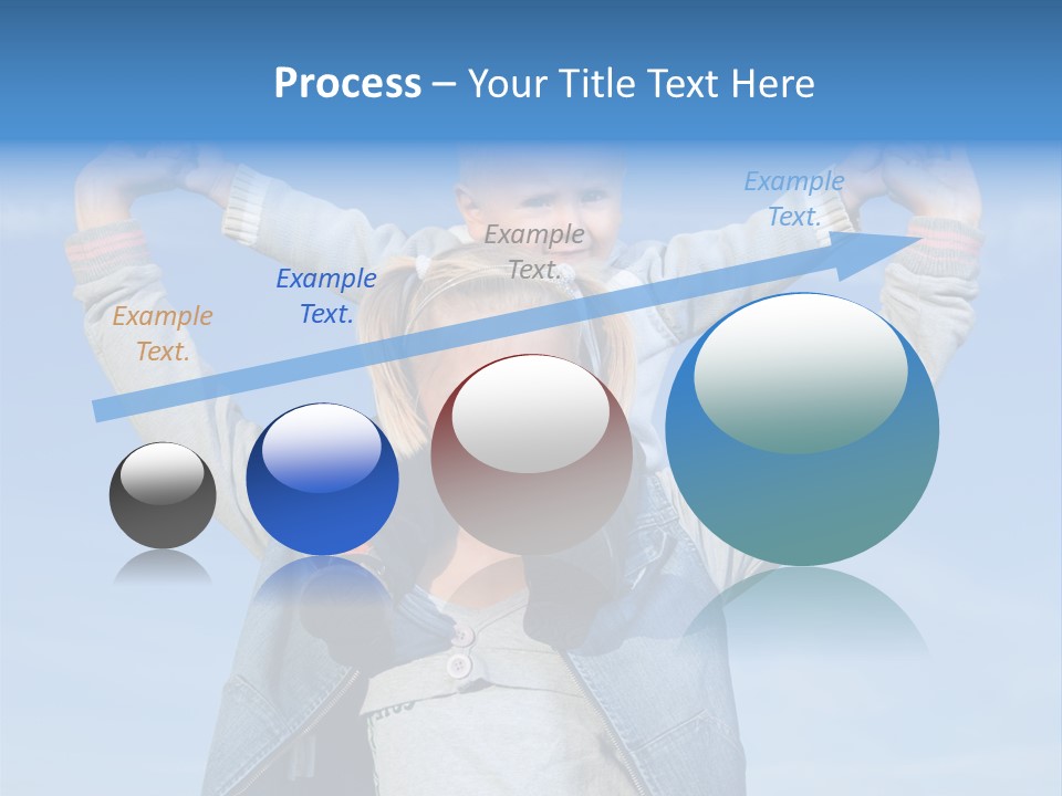 Caucasian Family Sun PowerPoint Template