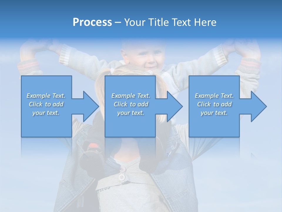 Caucasian Family Sun PowerPoint Template