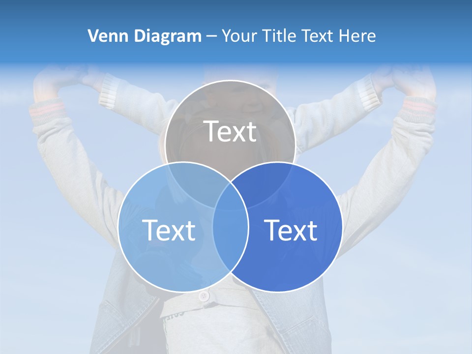 Caucasian Family Sun PowerPoint Template