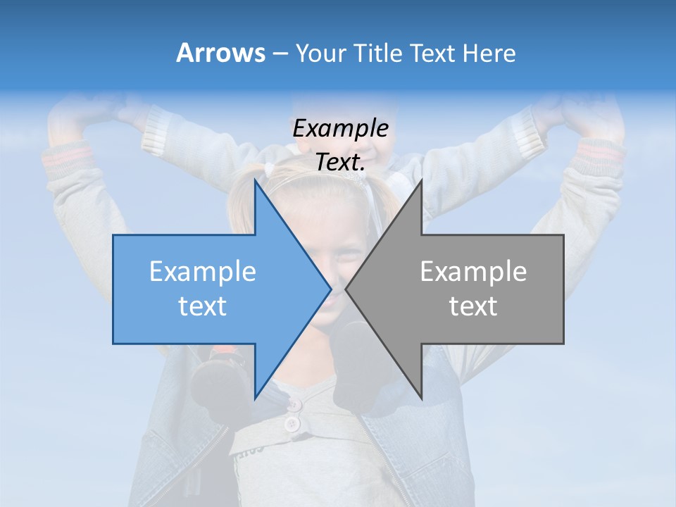 Caucasian Family Sun PowerPoint Template