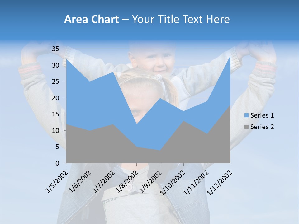 Caucasian Family Sun PowerPoint Template