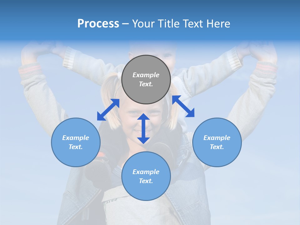 Caucasian Family Sun PowerPoint Template