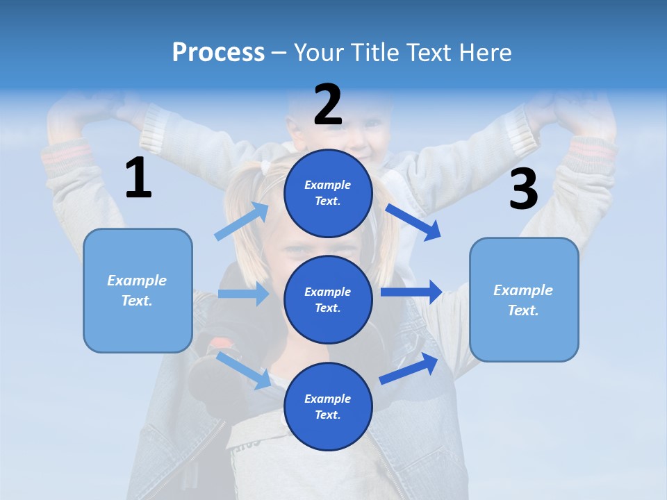 Caucasian Family Sun PowerPoint Template