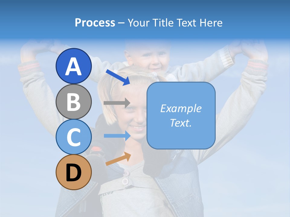 Caucasian Family Sun PowerPoint Template