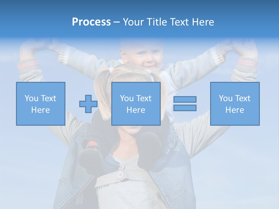 Caucasian Family Sun PowerPoint Template