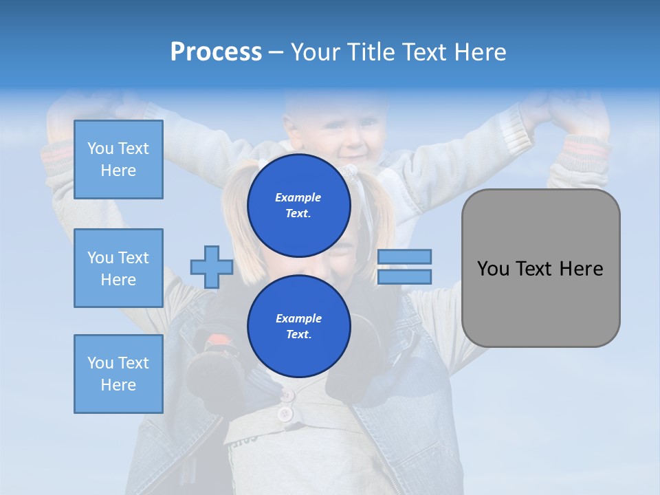 Caucasian Family Sun PowerPoint Template