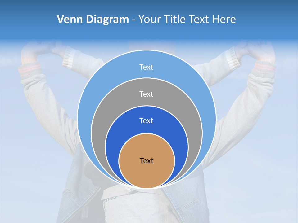Caucasian Family Sun PowerPoint Template