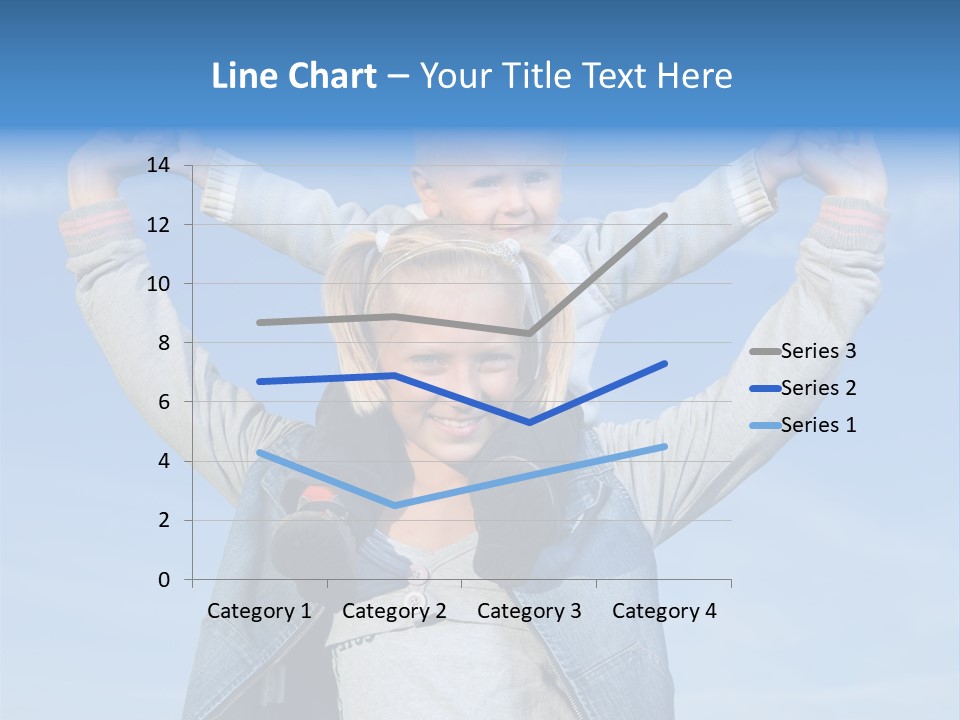 Caucasian Family Sun PowerPoint Template