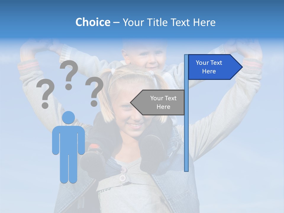 Caucasian Family Sun PowerPoint Template