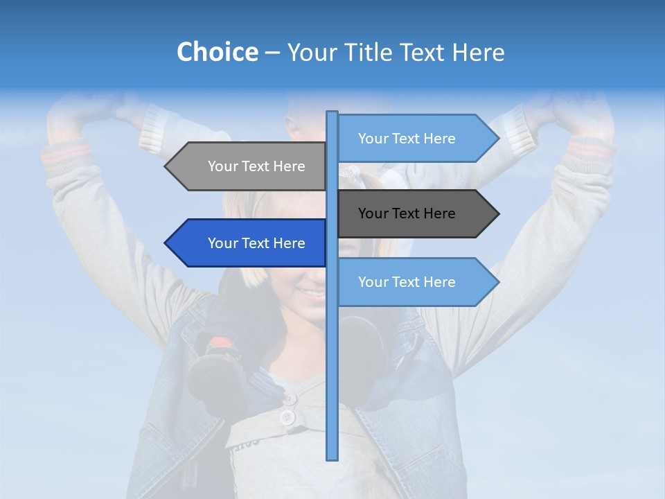 Caucasian Family Sun PowerPoint Template