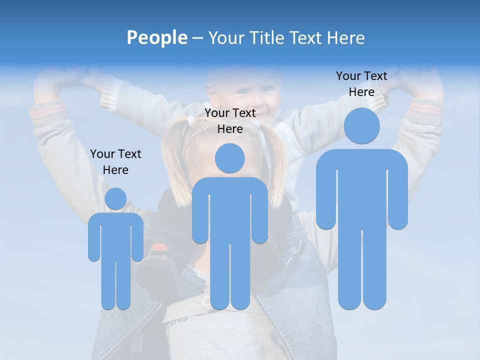 Caucasian Family Sun PowerPoint Template