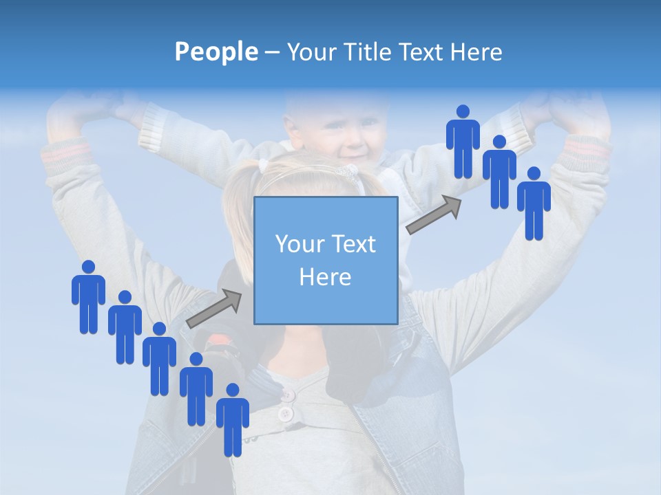 Caucasian Family Sun PowerPoint Template