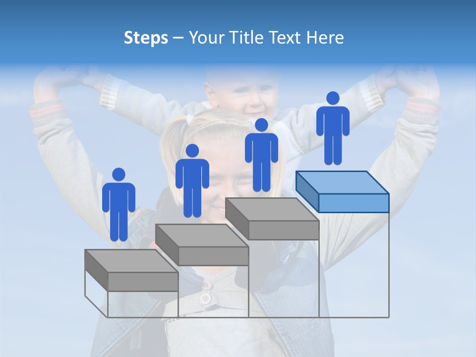 Caucasian Family Sun PowerPoint Template