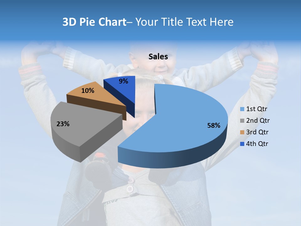 Caucasian Family Sun PowerPoint Template
