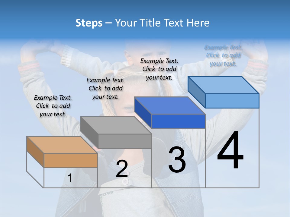 Caucasian Family Sun PowerPoint Template