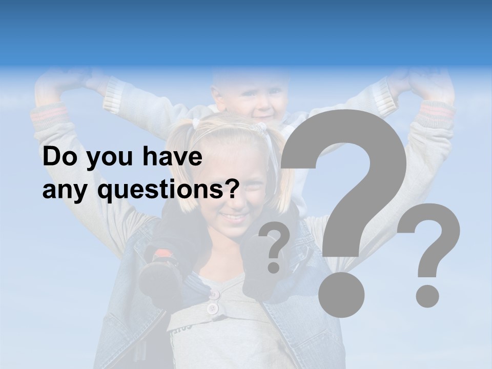 Caucasian Family Sun PowerPoint Template