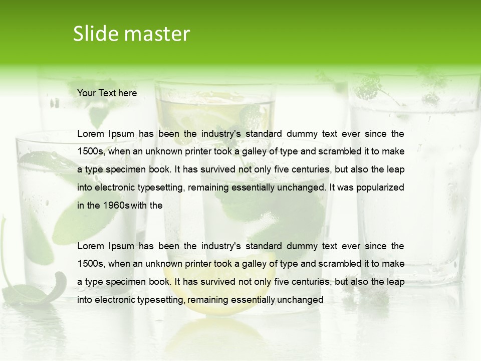 Healthy Crystal Tumbler PowerPoint Template