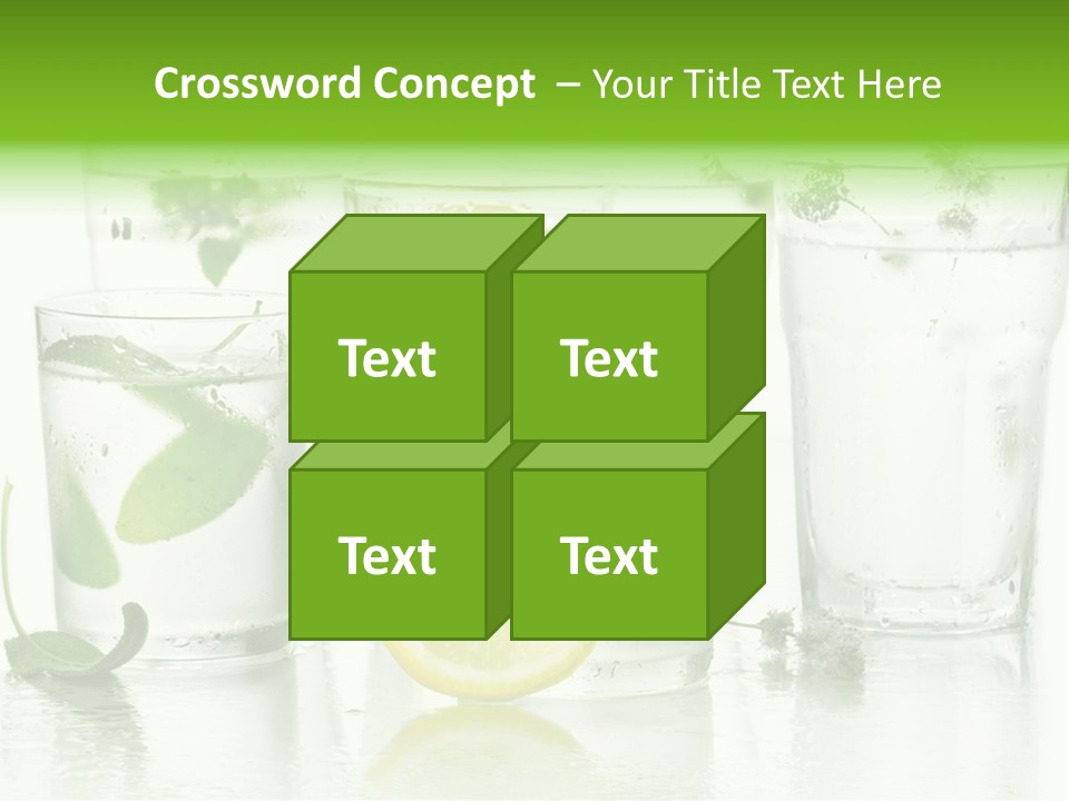 Healthy Crystal Tumbler PowerPoint Template