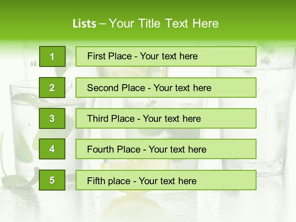 Healthy Crystal Tumbler PowerPoint Template