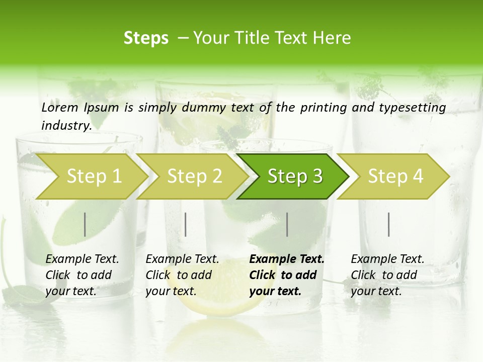 Healthy Crystal Tumbler PowerPoint Template