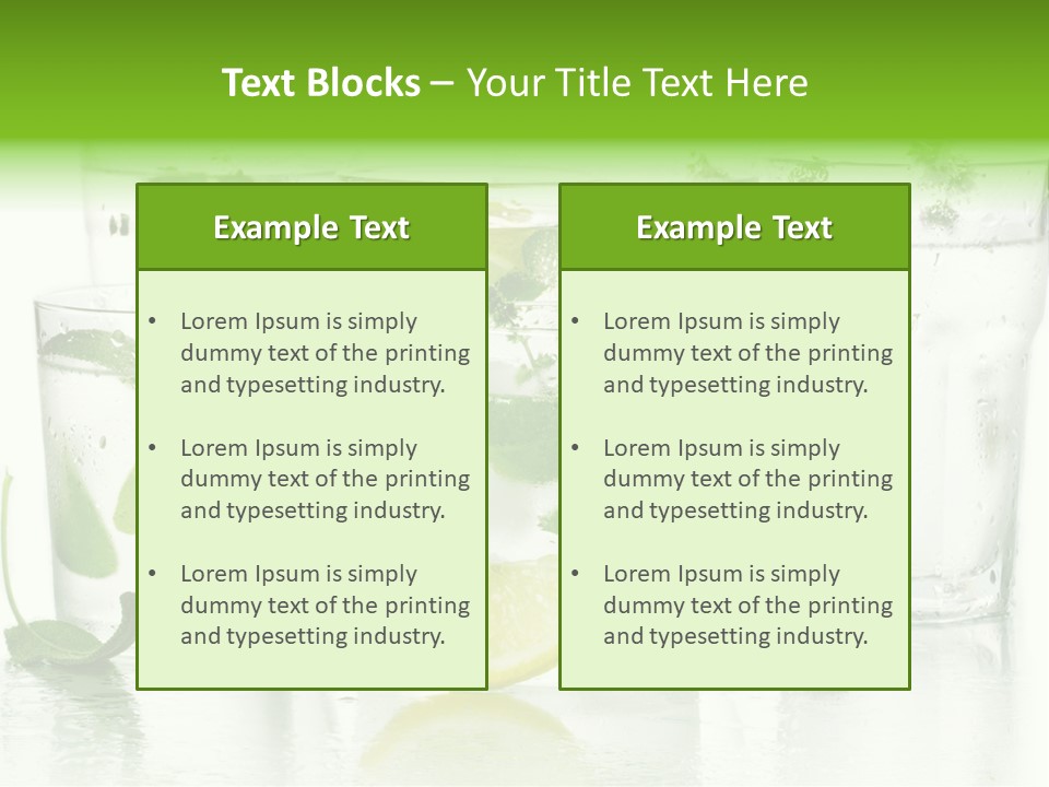 Healthy Crystal Tumbler PowerPoint Template