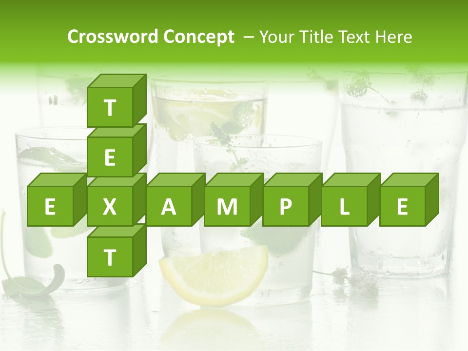 Healthy Crystal Tumbler PowerPoint Template