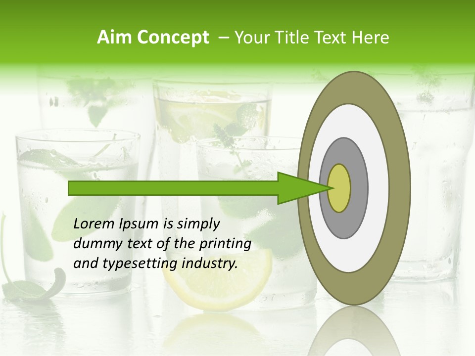 Healthy Crystal Tumbler PowerPoint Template