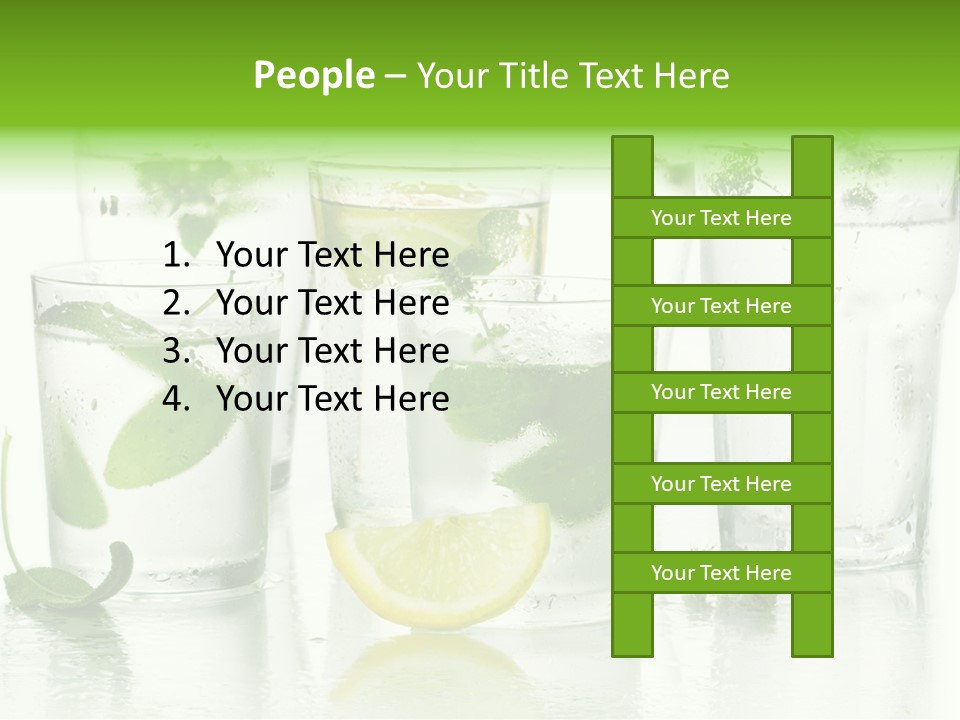Healthy Crystal Tumbler PowerPoint Template